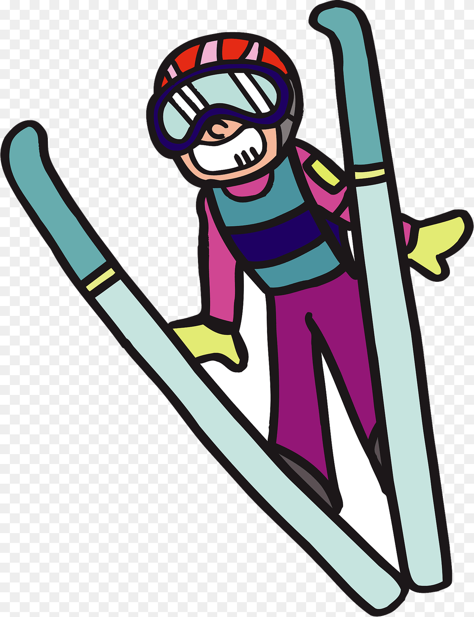 Ski Jumping Clipart, Outdoors, Nature, Smoke Pipe, Snow Free Png Download