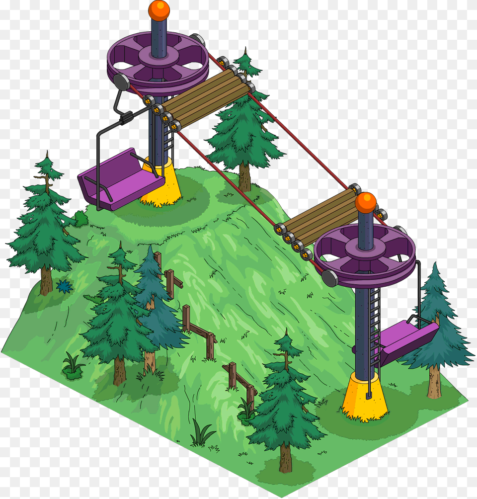 Ski Lift, Grass, Tree, Plant, Lawn Free Transparent Png