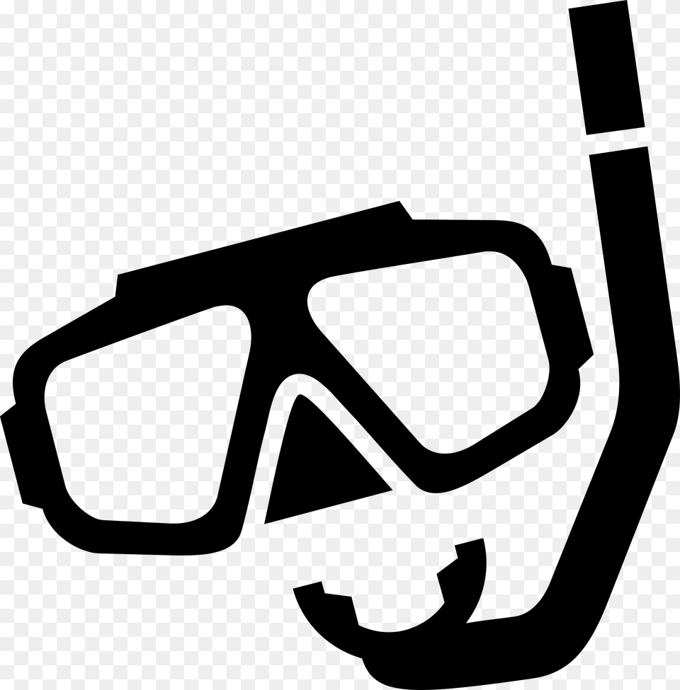 Ski Mask Snorkel Clipart, Gray Free Png