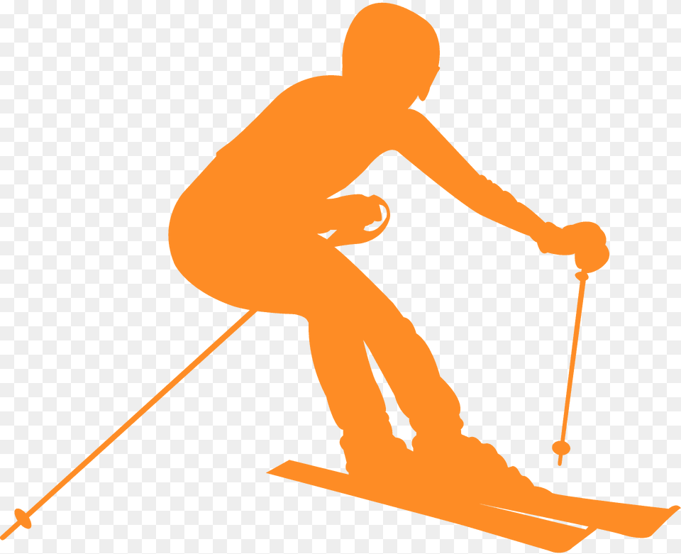 Ski Silhouette, Nature, Outdoors, Person, Snow Free Transparent Png