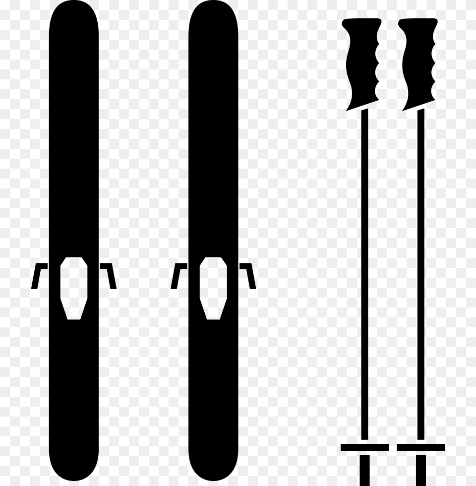 Ski Sticks Skis Icon, Cutlery, Smoke Pipe Free Transparent Png