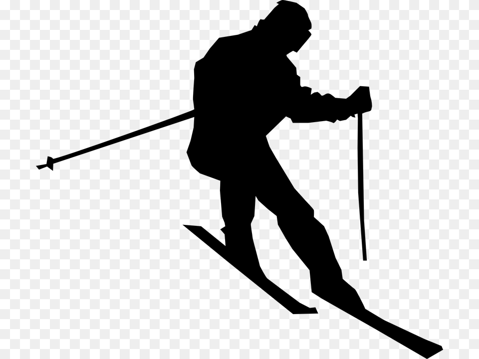 Ski Vector Ski Clipart No Background, Gray Free Transparent Png