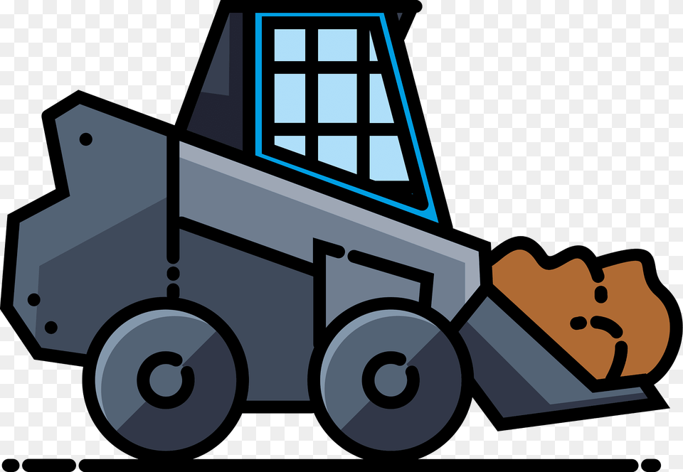 Skid Steer Loader Clipart, Cannon, Weapon, Bulldozer, Machine Png Image