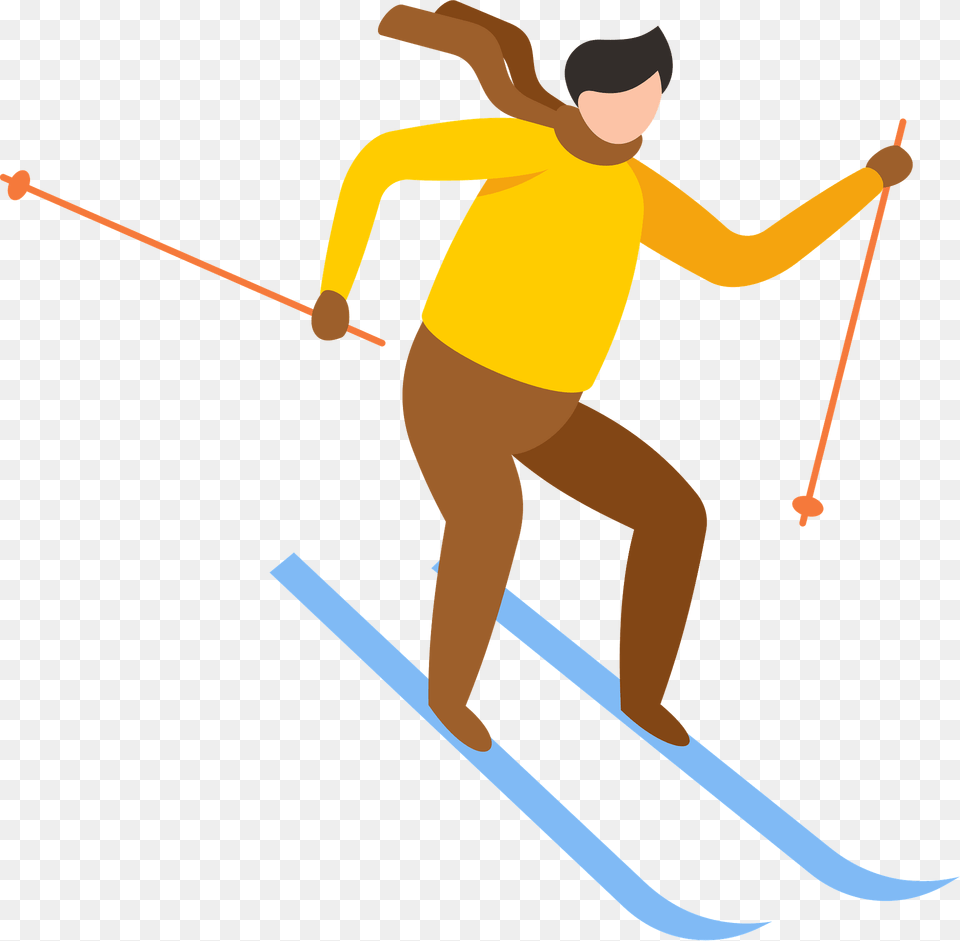 Skier Clipart, Walking, Person, Nature, Outdoors Free Transparent Png