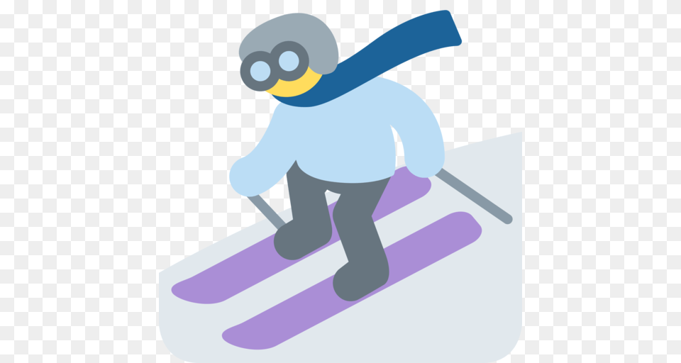 Skier Emoji, Nature, Outdoors, Snow, Leisure Activities Free Png