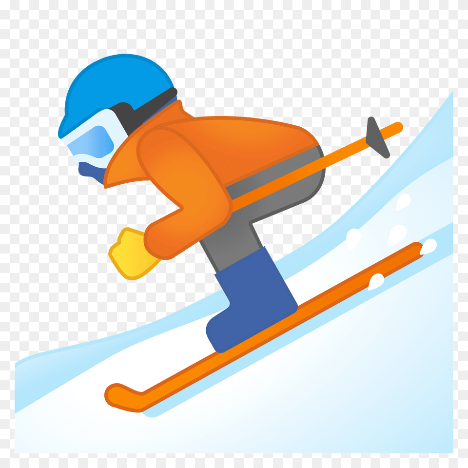 Skier Emoji Clipart, Nature, Outdoors, Snow, Leisure Activities Png