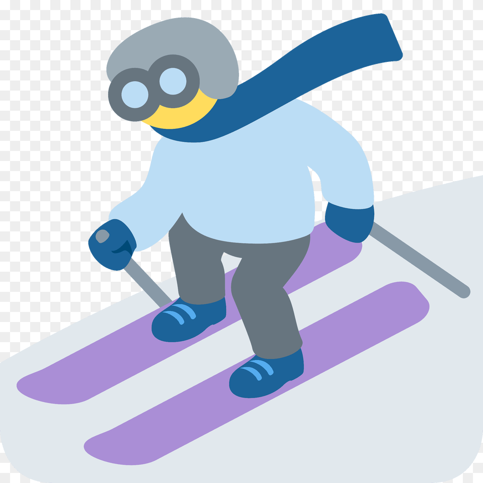 Skier Emoji Clipart, Nature, Outdoors, Snow, Leisure Activities Free Transparent Png