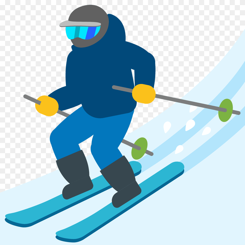 Skier Emoji Clipart, Nature, Outdoors, Snow, Skiing Free Png