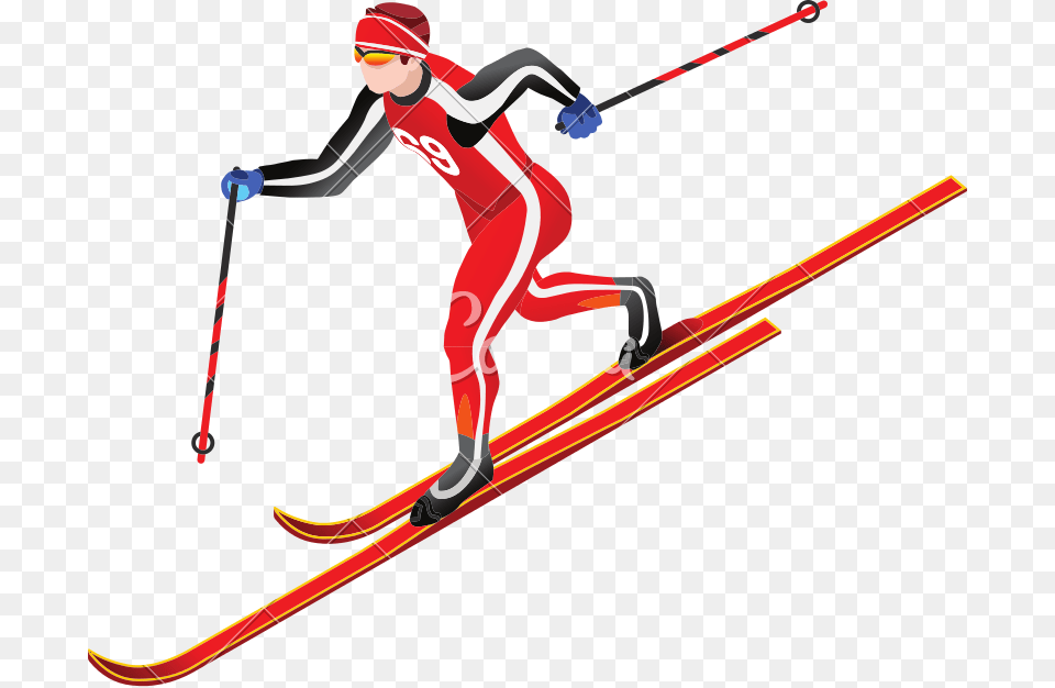 Skier Vector Cross Country Skiing Skiing, Nature, Outdoors, Snow, Person Png Image