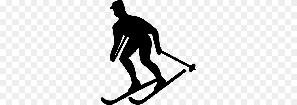 Skiing Gray Free Png Download