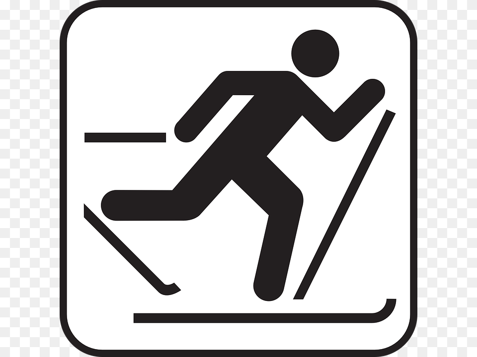 Skiing, Symbol, Sign, Walking, Person Free Png Download