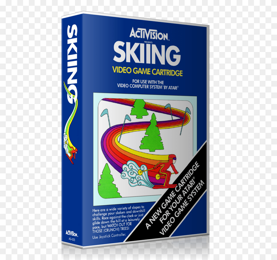 Skiing Atari Game Cover To Fit A Ugc Style Replacement Game, Advertisement, Poster Free Transparent Png
