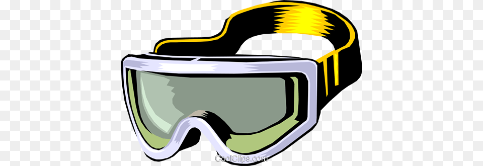 Skiing Goggles Royalty Vector Clip Art Illustration, Accessories, Device, Grass, Lawn Free Png