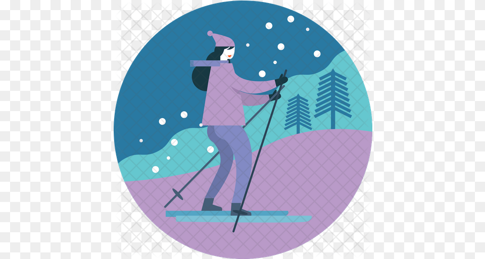 Skiing Icon Nordic Skiing, Nature, Outdoors, Person, Walking Png