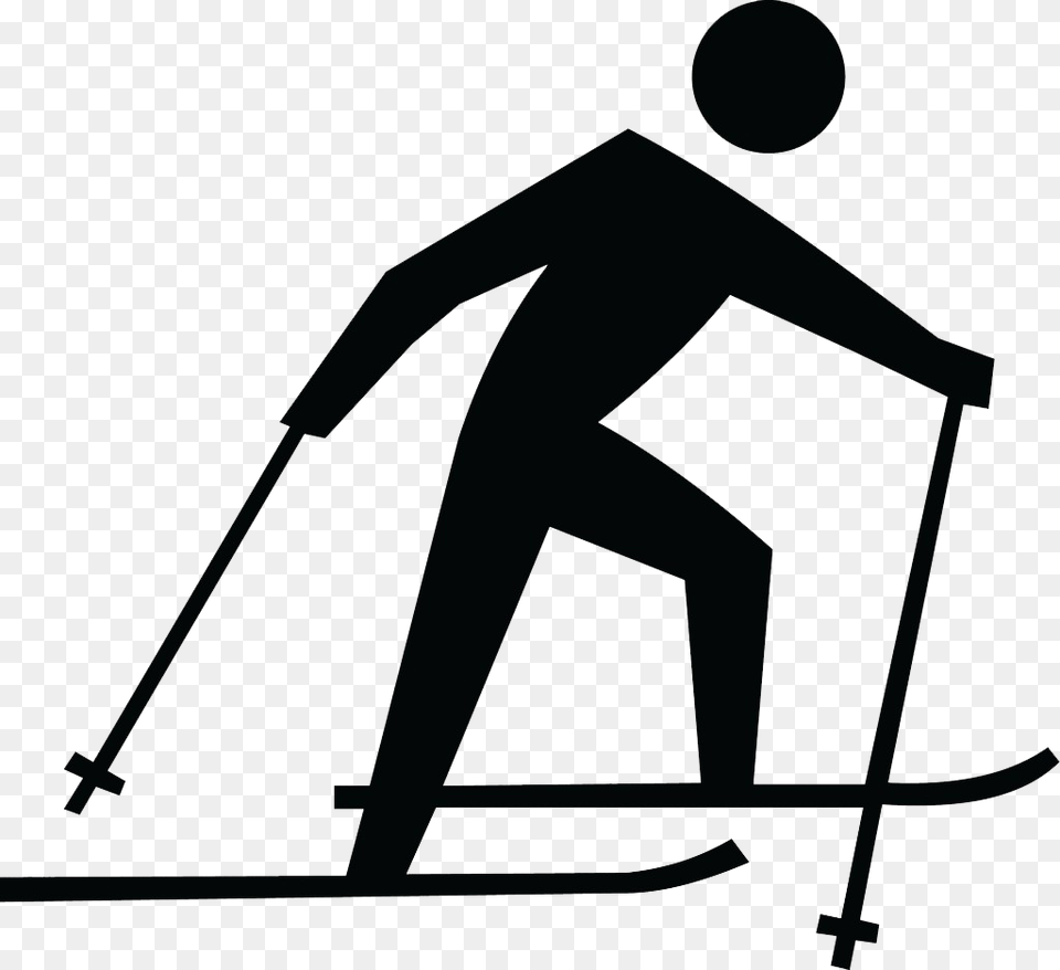 Skiing Photo Background Cross Country Ski Silhouette, Outdoors, Nature, People, Person Free Transparent Png
