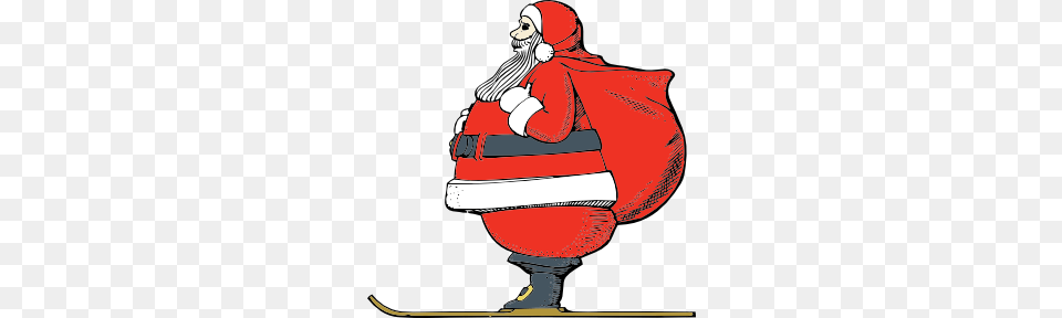 Skiing Santa Clip Art, Clothing, Coat, Hood, Jacket Free Transparent Png