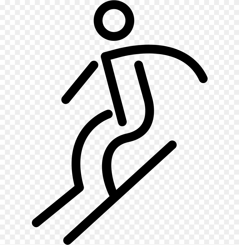 Skiing Stick Man Stick Man Skiing, Symbol, Smoke Pipe, Text Png