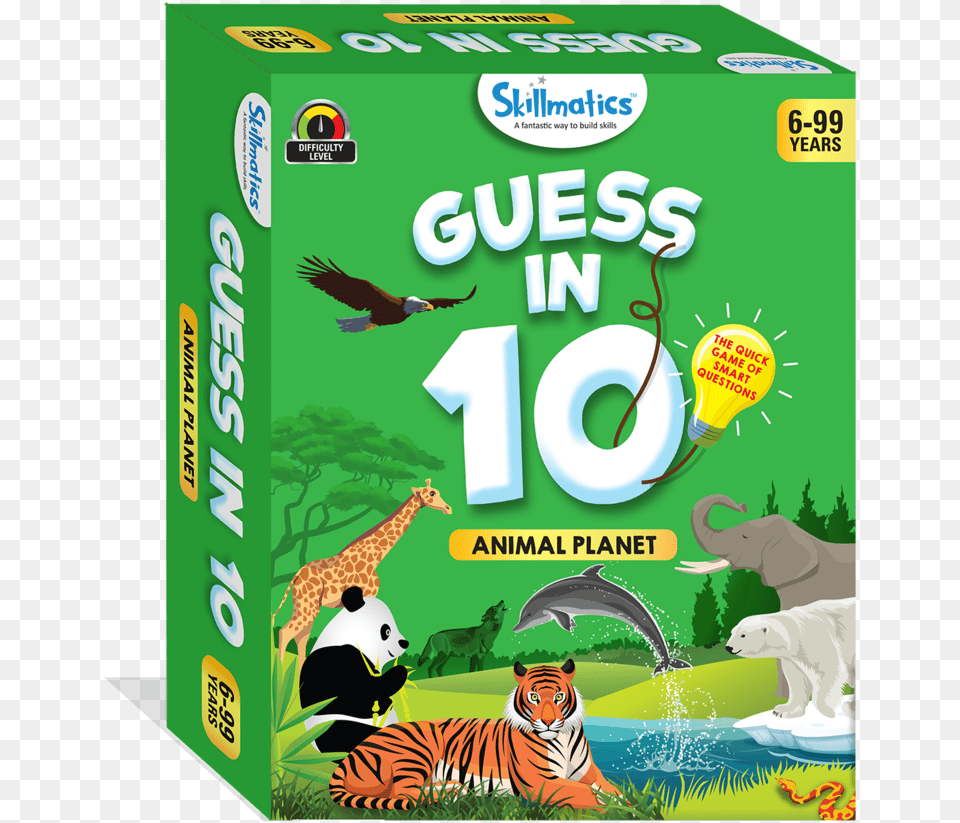 Skillmatics Educational Game Guess In 10 Animal Planet Guess In 10 Dinosaurs Skillmatics, Mammal, Tiger, Wildlife, Bird Free Transparent Png