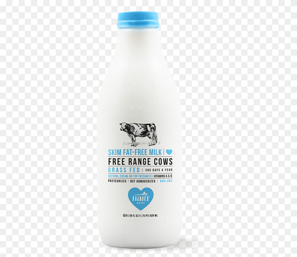 Skim Fat Milk Bottle Grass Fed Omega Milk, Beverage, Food, Dairy, Mammal Free Transparent Png
