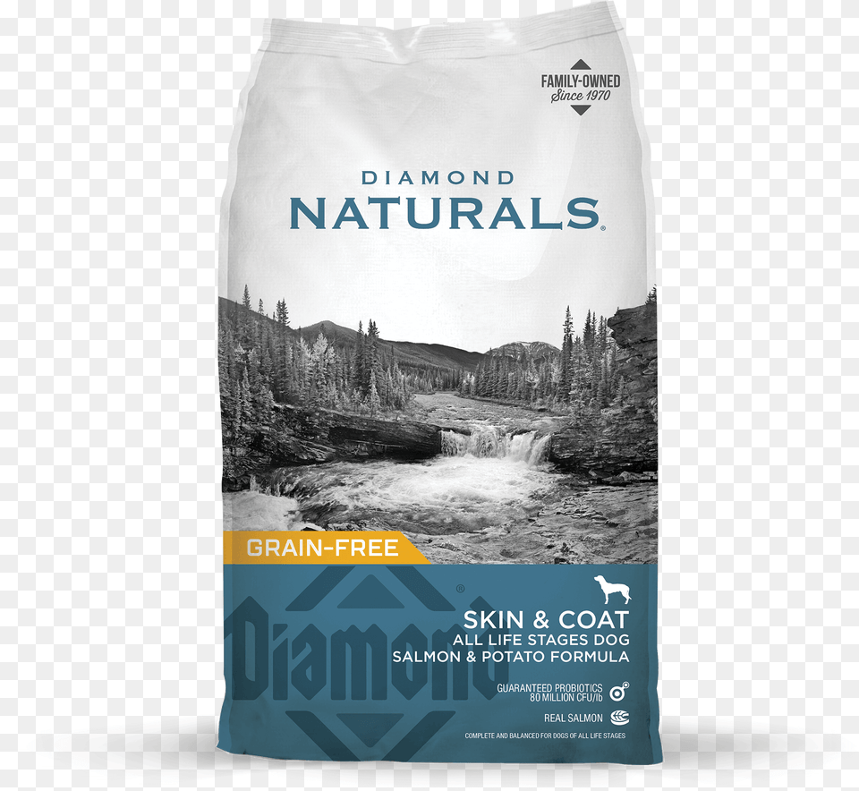 Skin And Coat Front Of Bag Diamond Naturals Puppy Food, Advertisement, Poster, Water Free Png Download
