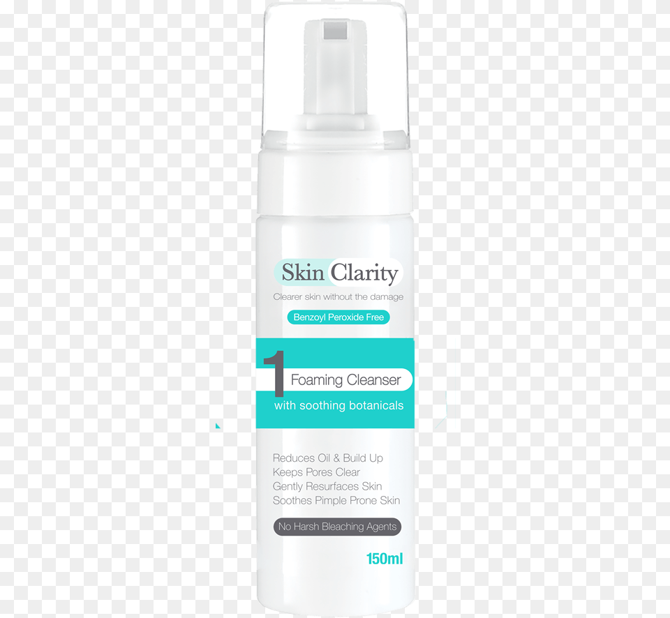 Skin Clarity 1 Foaming Cleanser 150ml Plastic Bottle, Cosmetics, Shaker Png Image