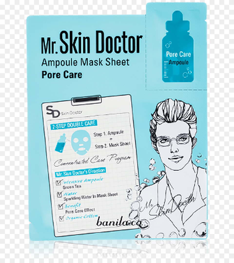 Skin Doctor Ampoule Mask Sheet Line Art, Advertisement, Text, Face, Head Free Png