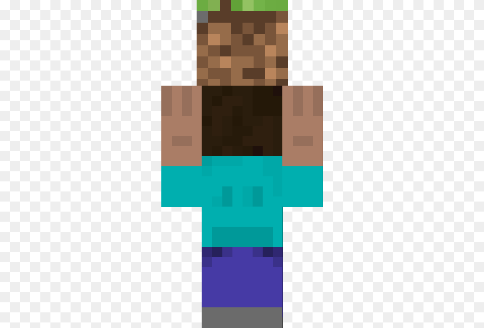 Skin Holding A Dirt Block Png