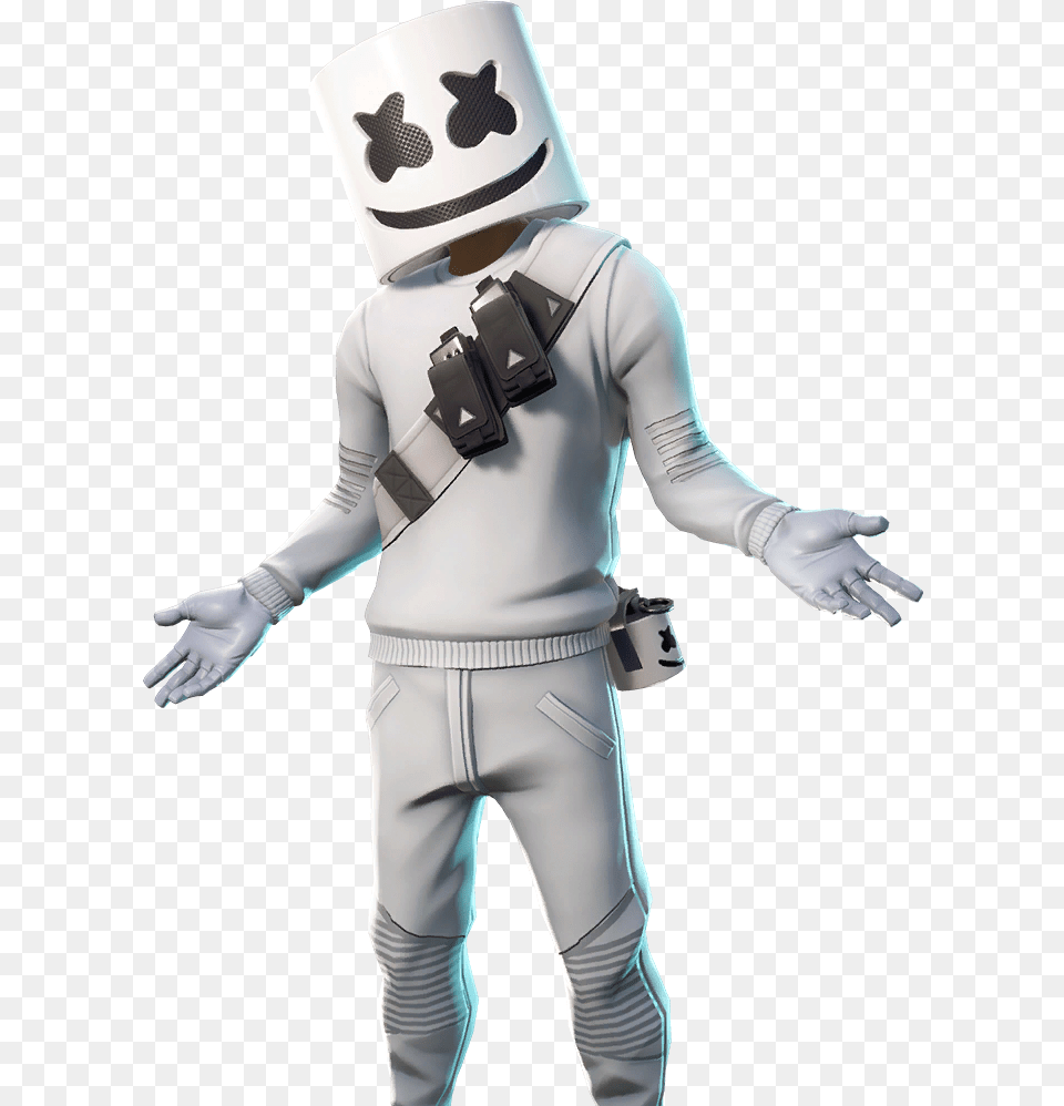 Skin Marshmello Fortnite, Clothing, Costume, Person, Glove Free Png Download