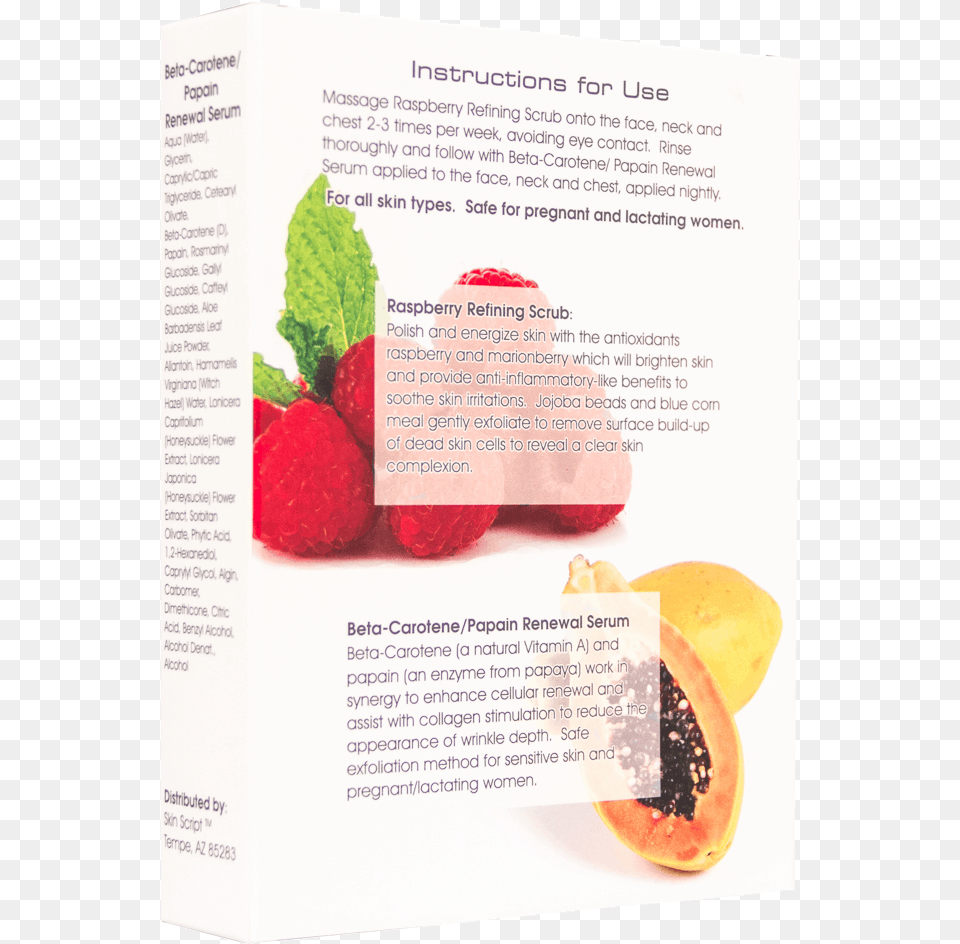 Skin Script Rx Refine Amp Renew Kit Back Flyer, Food, Fruit, Plant, Produce Free Png Download