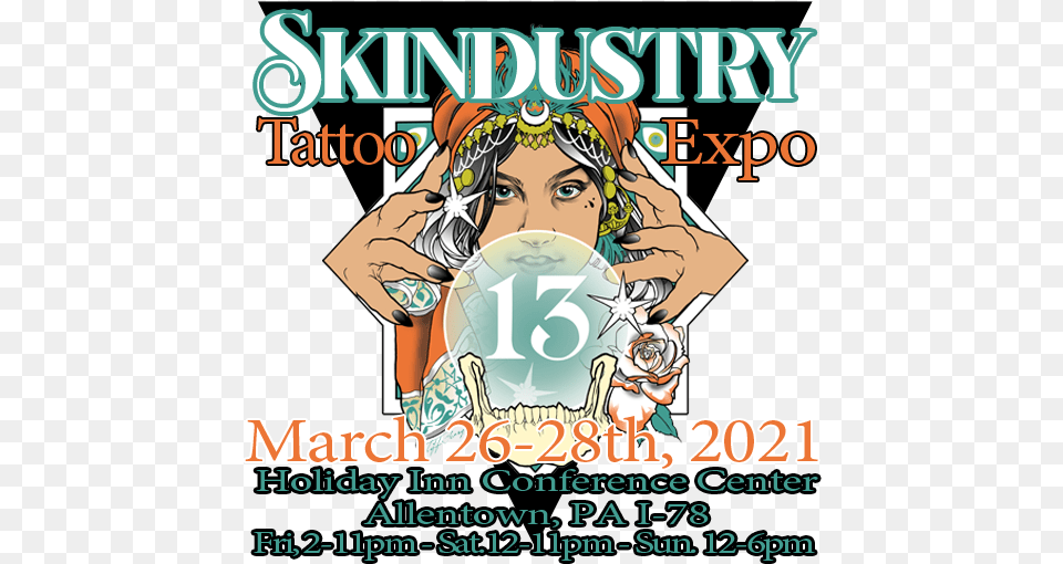 Skindustry Tattoo Expo Hair Design, Publication, Advertisement, Book, Poster Png Image