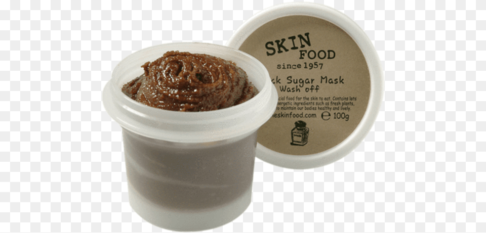 Skinfood Black Sugar Mask Wash Off Skin Food Black Sugar Mask Wash Off, Cream, Dessert, Ice Cream, Cup Png Image