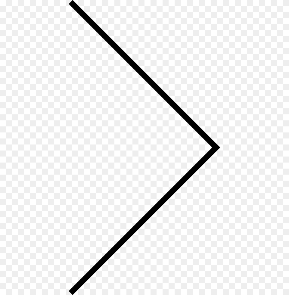 Skinny Arrow Line Art, Triangle Png