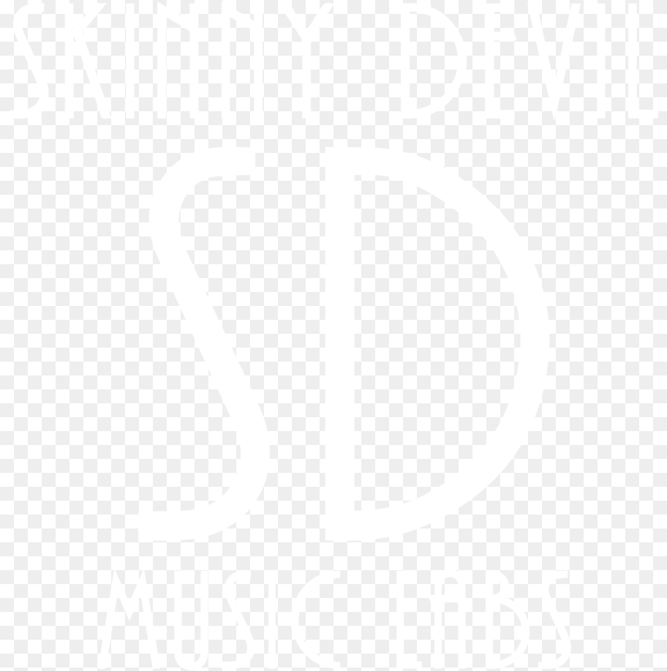Skinny Devil Music Labs Logo White On 01 Johns Hopkins Logo White, Text, Symbol Free Transparent Png