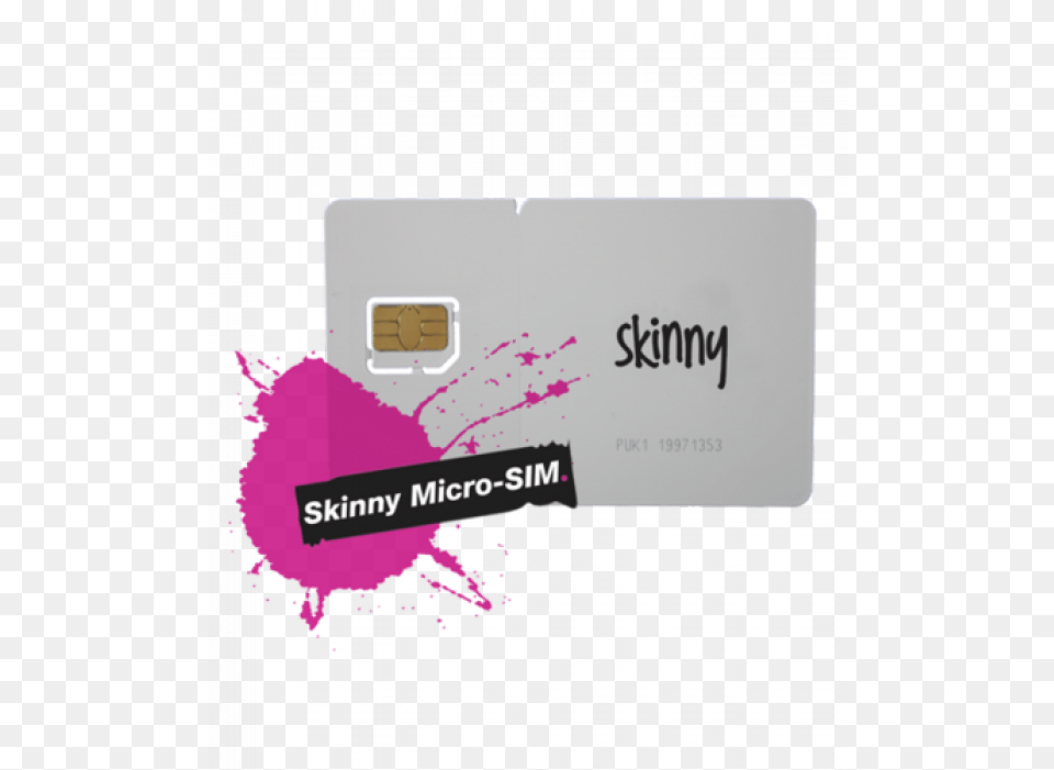 Skinny Micro Sim Card Skinny Mobile, Text Png
