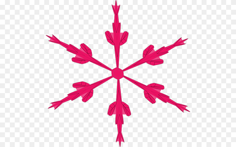 Skinny Pink Snowflake Clip Art, Leaf, Plant, Flower, Appliance Png