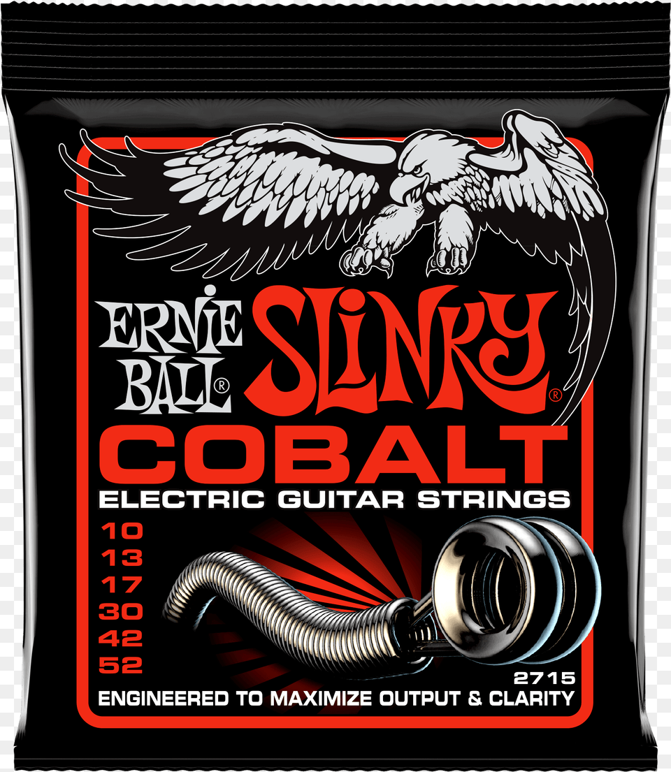 Skinny Top Heavy Bottom Slinky Cobalt Electric Guitar Ernie Ball Hybrid Slinky Cobalt, Advertisement, Poster, Animal, Bird Free Transparent Png