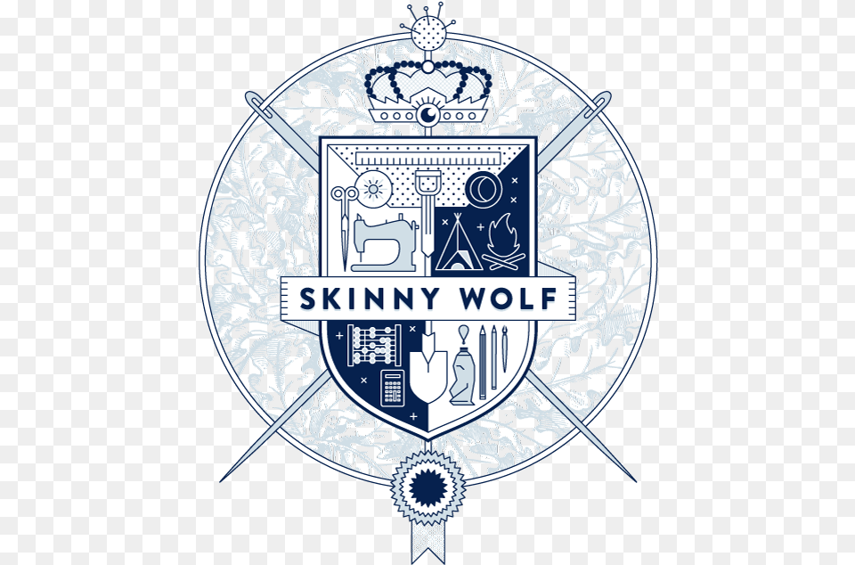 Skinny Wolf Logo Illustration, Emblem, Symbol, Badge, Disk Free Transparent Png