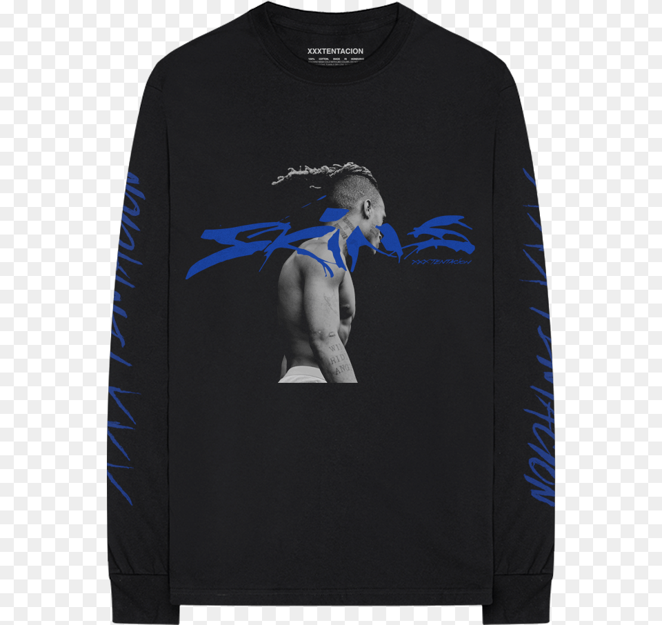 Skins Long Sleeve Xxxtentacion, Clothing, T-shirt, Long Sleeve, Adult Free Png Download