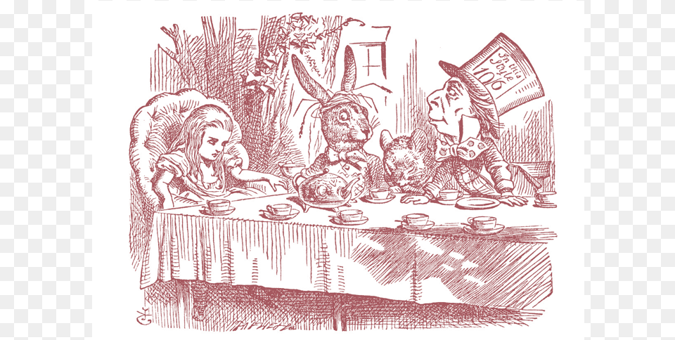 Skip To The End Of The Images Gallery Alice In Wonderland Tea Party Lewis Carroll, Art, Drawing, Doodle, Baby Free Png Download