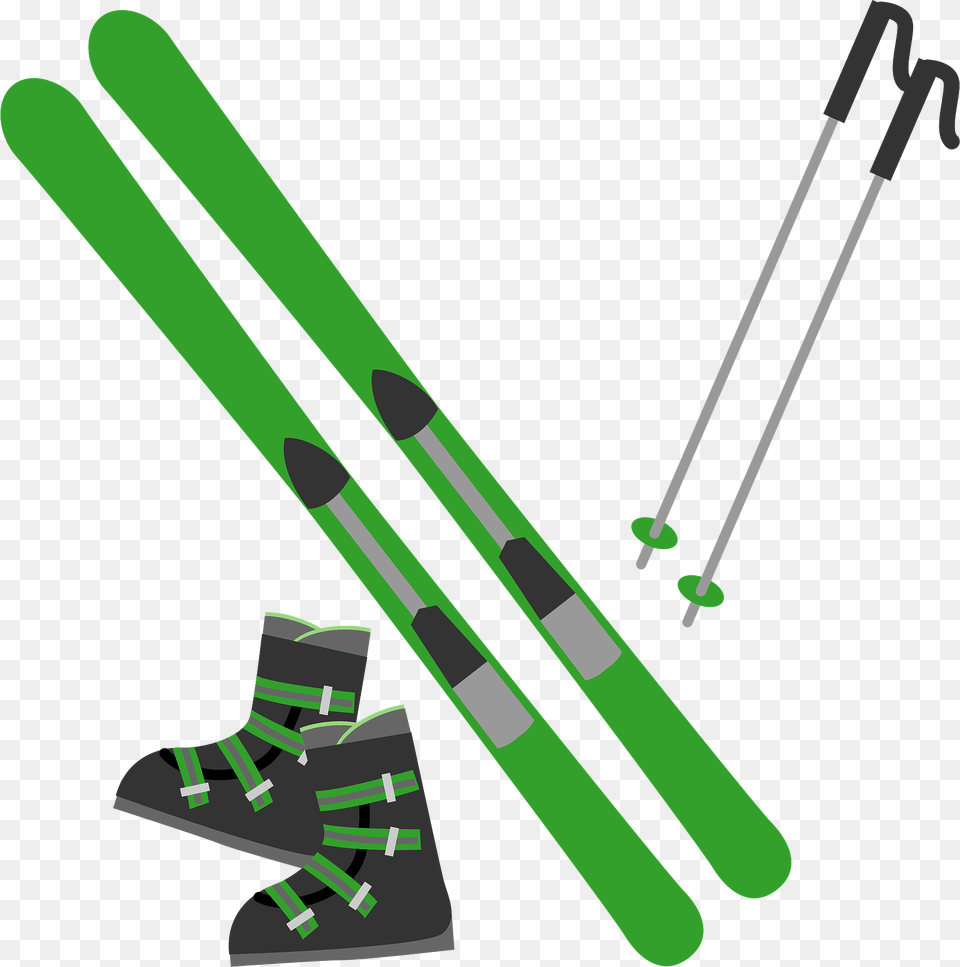 Skis Boots And Poles Clipart, Brush, Device, Tool, Dynamite Free Transparent Png