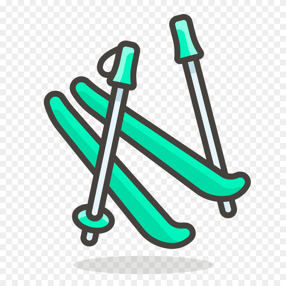 Skis Emoji Clipart, Light, Neon, Bulldozer, Machine Free Png