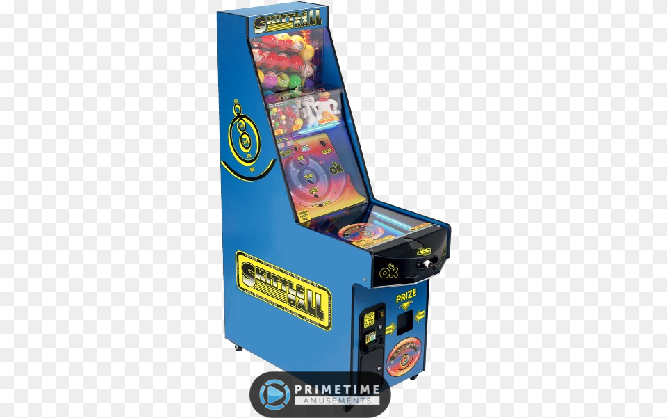 Skittle Ball Primetime Amusements Video Game Arcade Cabinet, Arcade Game Machine Png Image