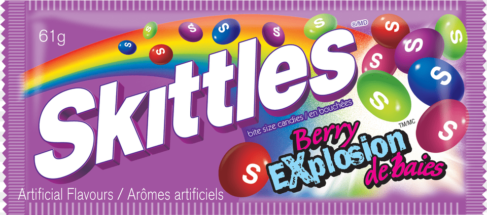 Skittles Berry Explosion Skittles Candies Bite Size Original Fruit, Food, Sweets, Candy, Gum Png Image