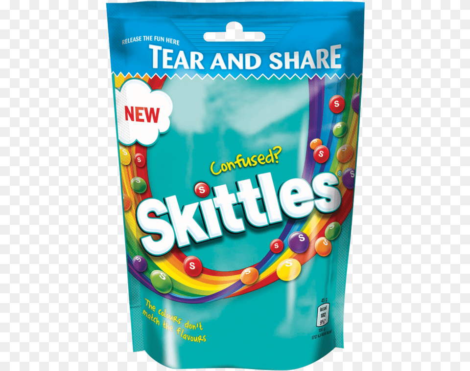 Skittles Confused 174g Skittles Chewy Candies 174g Pouch Confused Case, Food, Sweets, Candy Free Png