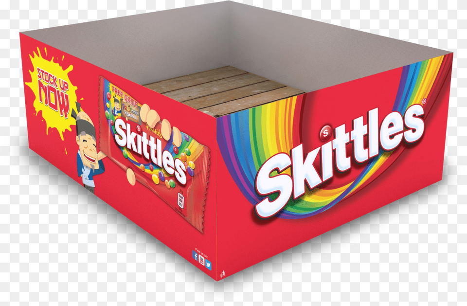 Skittles Fruit Ninja Pos Suite Pallet, Box, Person, Face, Head Free Transparent Png