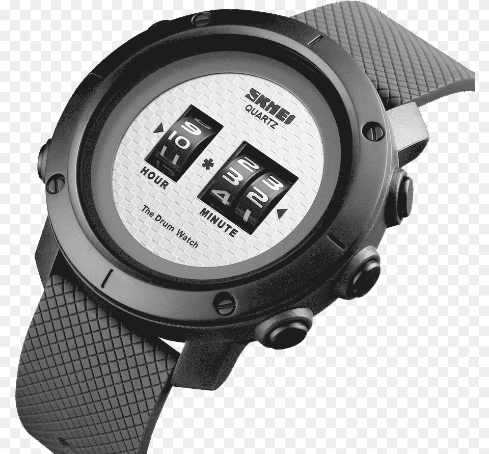 Skmei 1486 Drum Watch, Wristwatch, Person, Arm, Body Part Free Png