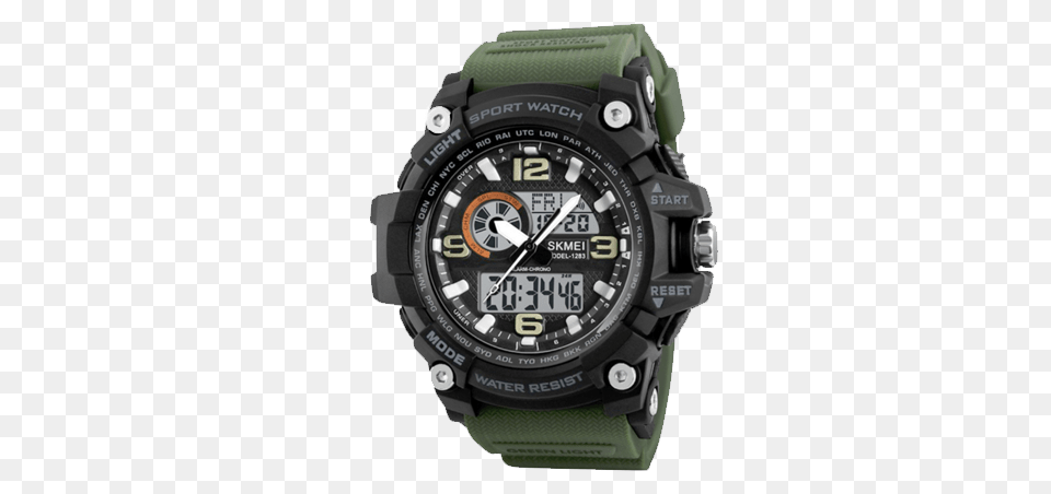 Skmei Men Dual Display Military Sports Waterproof Countdown, Wristwatch, Arm, Body Part, Person Png