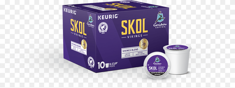 Skol Vikings K Cup 10count Carton, Box, Dairy, Food Free Png