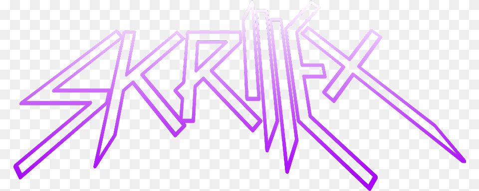 Skrillex Logo Sin Relleno, Light, Purple, Neon Png