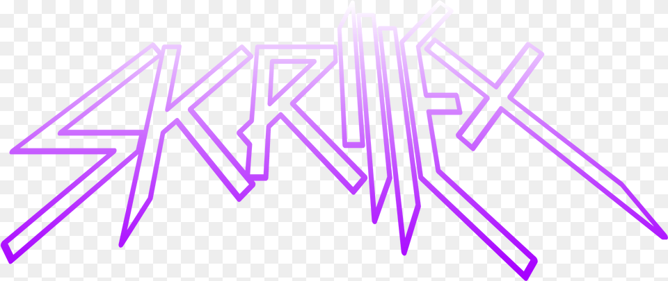 Skrillex Logo Sin Relleno Sticker Dot, Light, Purple, Neon Png